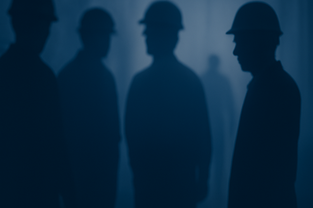 Workers silhouette
